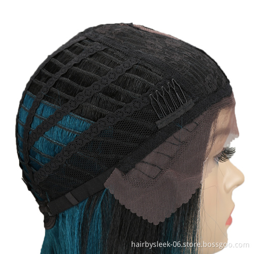 Magic Hair 10 Inch Short Straight Lace Front Wigs For Black Women Synthetic Wigs Hair ombre blonde Heat Resistant Fiber Hair